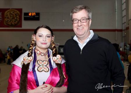 Gabrielle Fayant alongside Mayor Watson